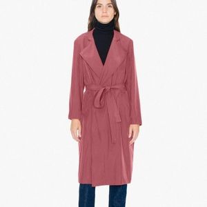 American Apparel Dylan Trench in Dusty Red